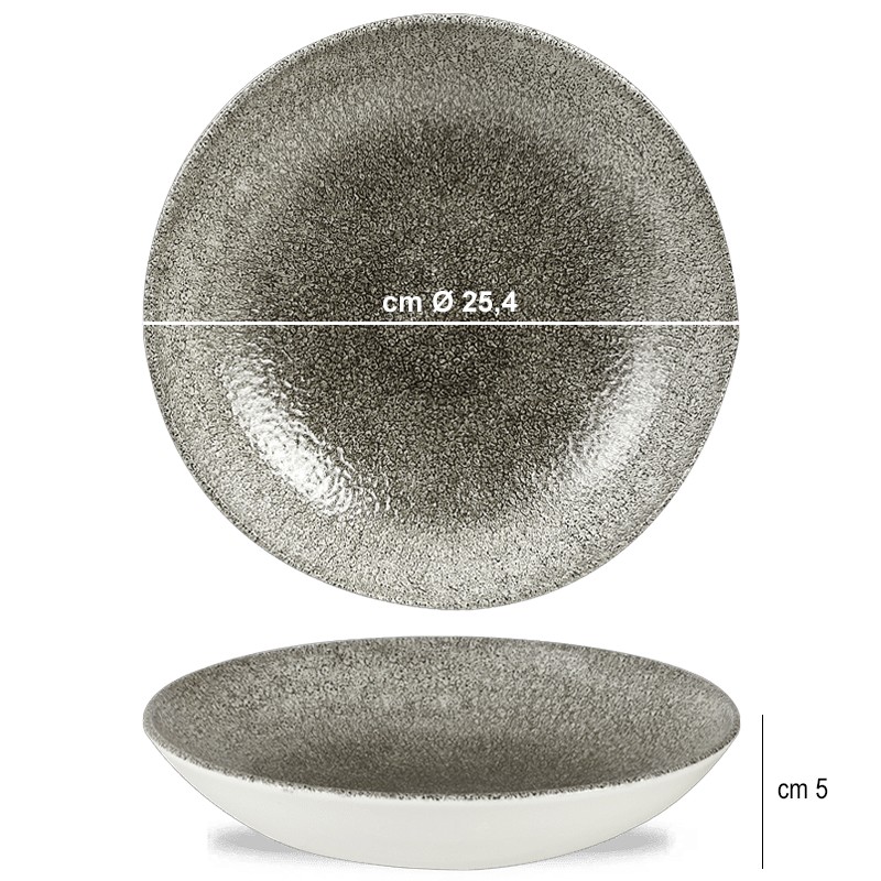 Churchill studio prints raku quartz black Churchill Porcellana  in Linee