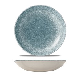 Piatto fondo churchill studio prints raku topaz blue | Rausa srl