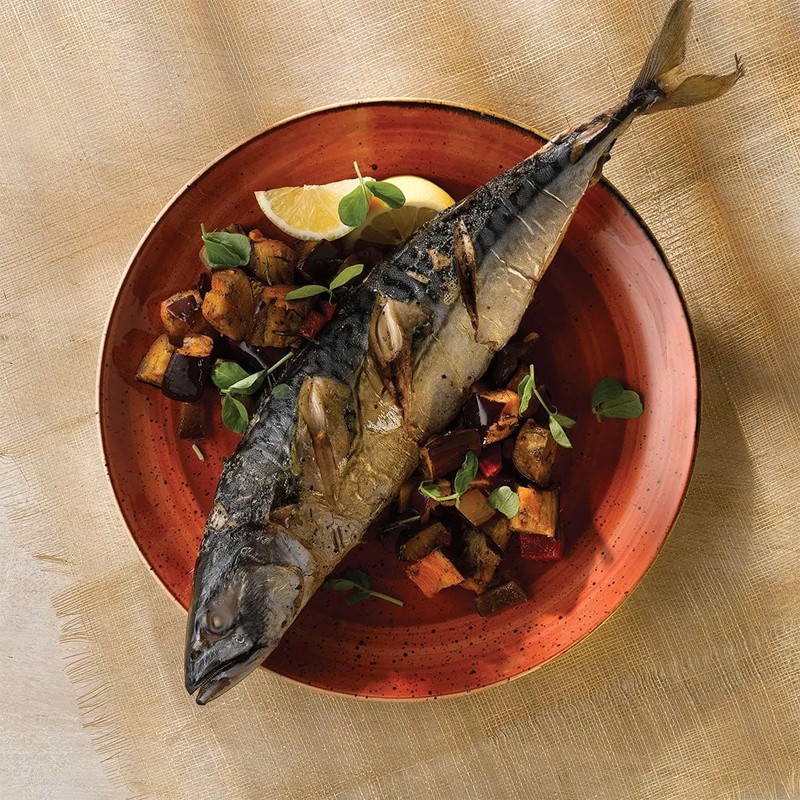 Piatto fondo churchill stonecast spiced orange Churchill Porcellana  in Linee