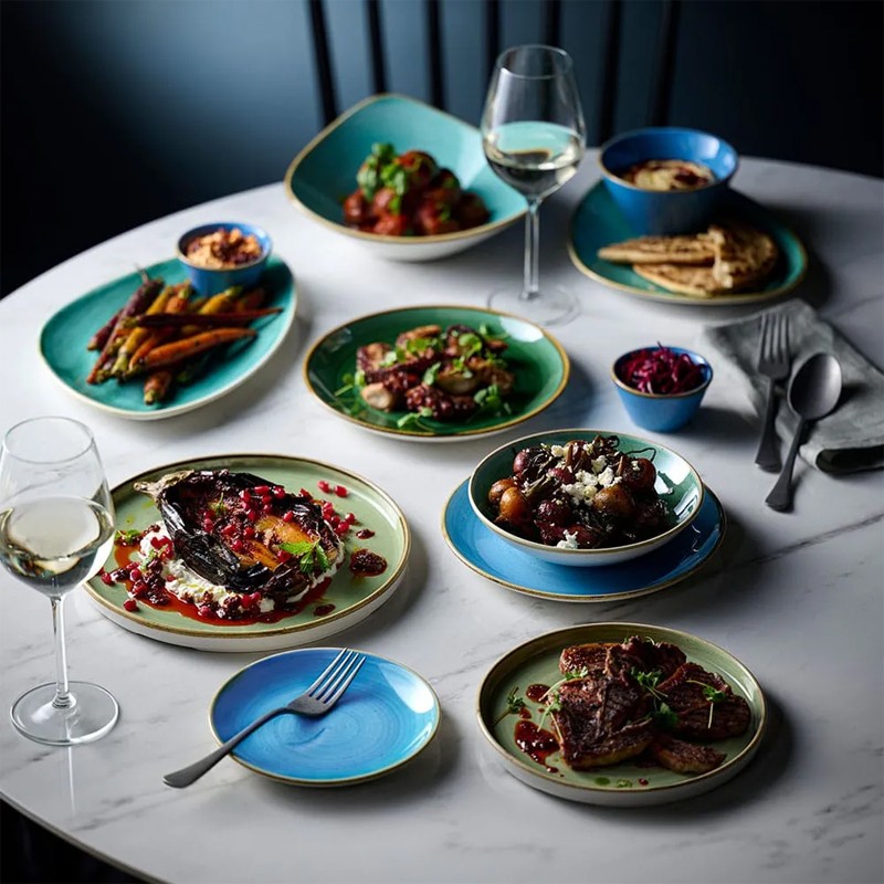 Piatto fondo churchill stonecast blueberry Churchill Porcellana  in Linee