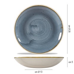 Piatto fondo churchill stonecast blueberry Churchill Porcellana  in Linee