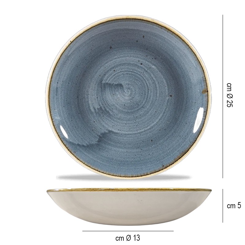 Piatto fondo churchill stonecast blueberry Churchill Porcellana  in Linee