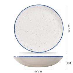 Piatto fondo churchill stonecast hints indigo blue Churchill Porcellana  in Linee