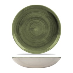 Piatto fondo churchill stonecast patina burnished green | Rausa srl