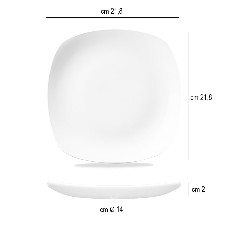 Piatto dessert churchill x squared Churchill Porcellana  in Linee