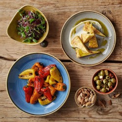 Piatto dessert churchill stonecast peppercorn grey Churchill Porcellana  in Linee