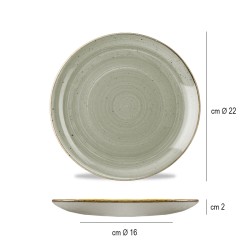 Piatto dessert churchill stonecast peppercorn grey Churchill Porcellana  in Linee