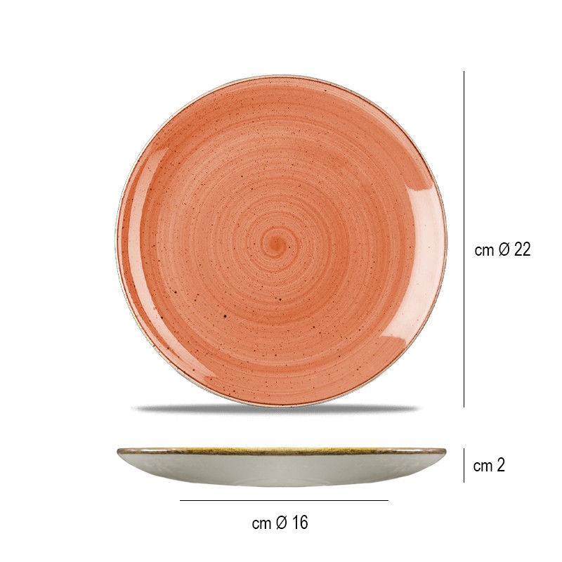 Piatto dessert churchill stonecast spiced orange Churchill Porcellana  in Linee