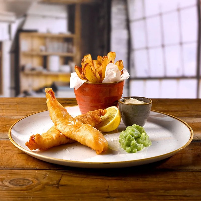 Piatto dessert churchill stonecast barley white Churchill Porcellana  in Linee