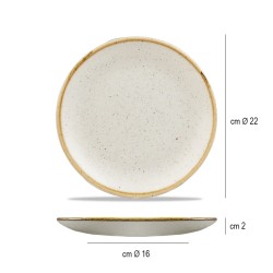 Piatto dessert churchill stonecast barley white Churchill Porcellana  in Linee