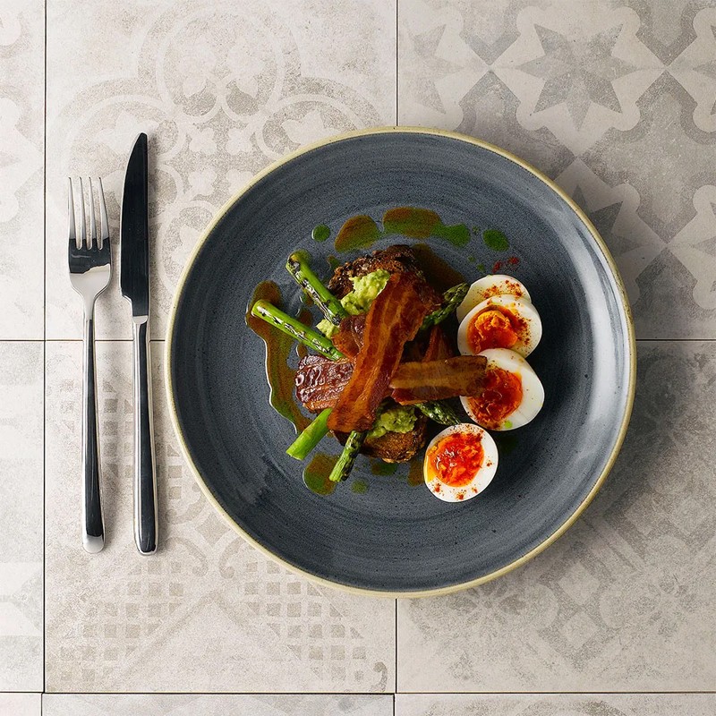 Piatto dessert churchill stonecast blueberry Churchill Porcellana  in Linee