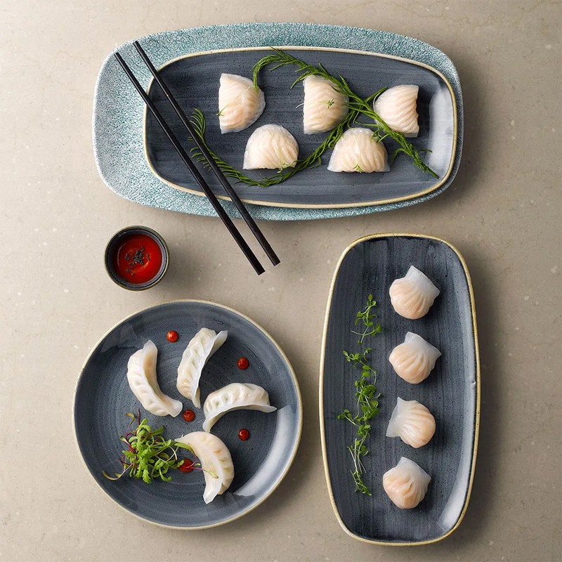 Piatto dessert churchill stonecast blueberry Churchill Porcellana  in Linee