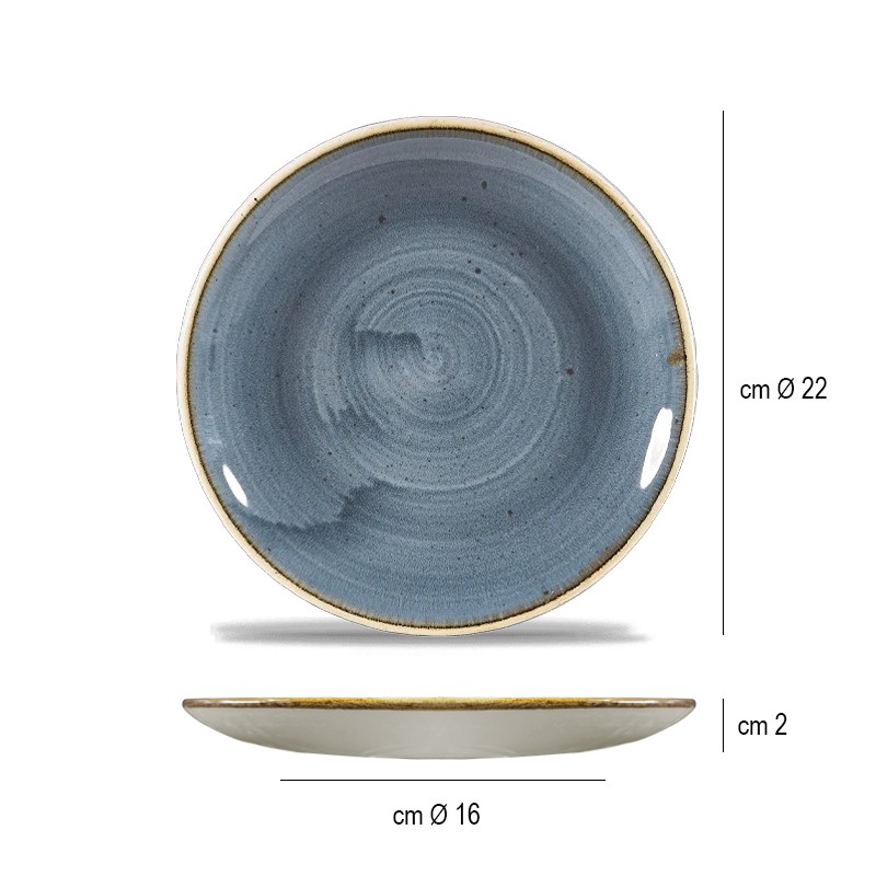 Piatto dessert churchill stonecast blueberry Churchill Porcellana  in Linee