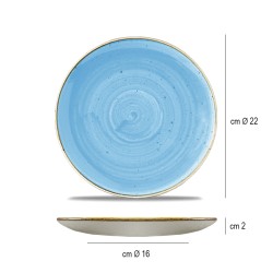 Piatto dessert churchill stonecast cornflower blue Churchill Porcellana  in Linee