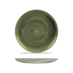 piatto dessert churchill stonecast patina burnished green | rausa srl