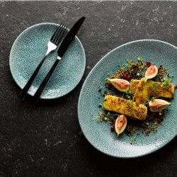 Piatto dessert churchill studio prints raku jade green Churchill Porcellana  in Linee