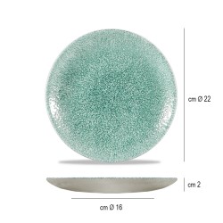 Piatto dessert churchill studio prints raku jade green Churchill Porcellana  in Linee