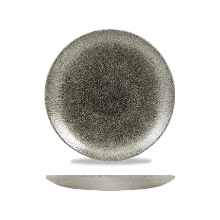 Piatto dessert churchill studio prints raku quartz black | Rausa srl