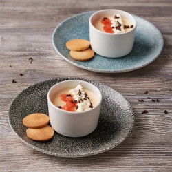 Piatto dessert churchill studio prints raku quartz black Churchill Porcellana  in Piatti colorati