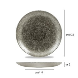 Piatto dessert churchill studio prints raku quartz black Churchill Porcellana  in Piatti colorati