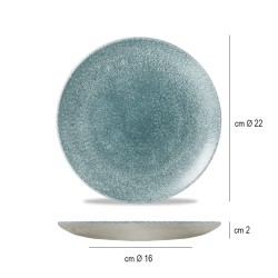Piatto dessert churchill studio prints raku topaz blue Churchill Porcellana  in Linee