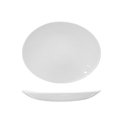 Piatto piano ovale orbit | Porcellana super vetrificata | Rausa srl