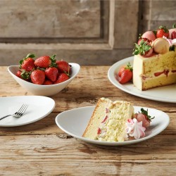 Piatto piano ovale orbit Churchill Porcellana  in Linee