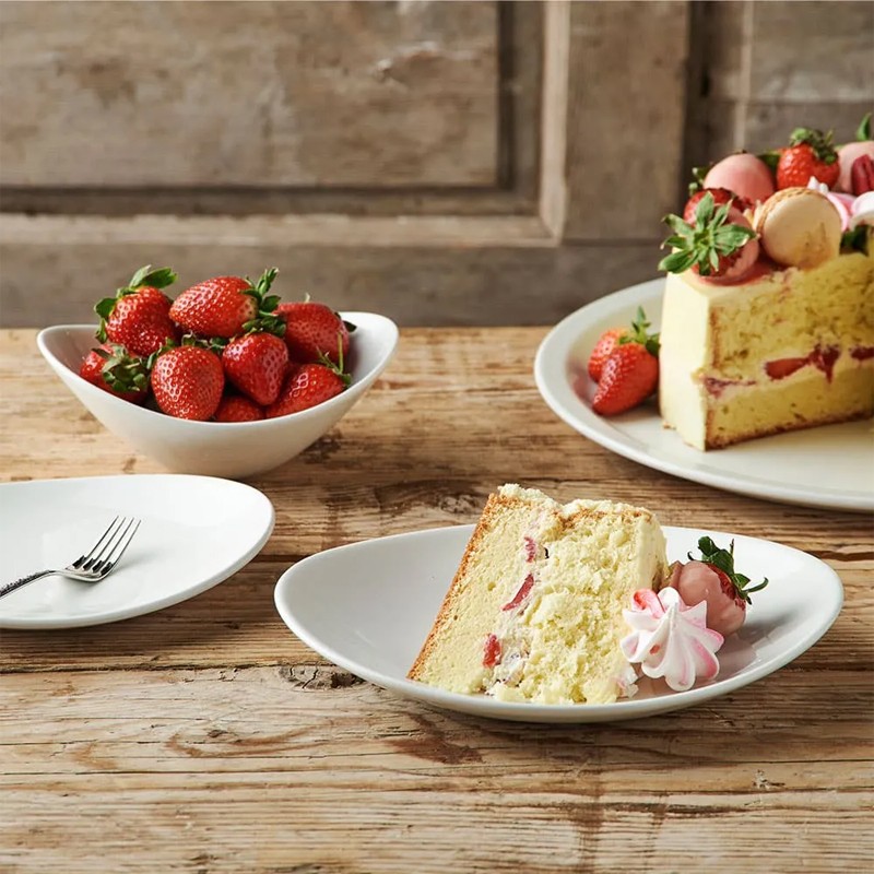 Piatto bowl ovale orbit Churchill Porcellana  in Linee