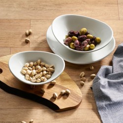 Piatto bowl ovale orbit Churchill Porcellana  in Linee