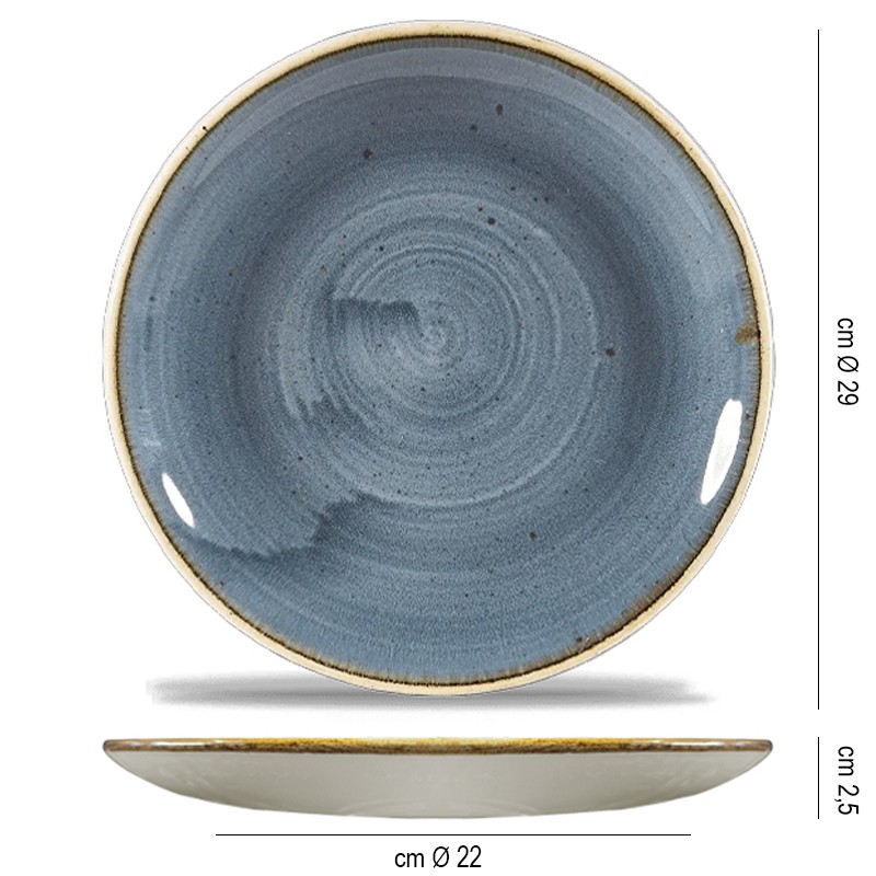 Piatto piano churchill stonecast blueberry Churchill Porcellana  in Piatti colorati
