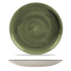 Piatto piano stonecast verde | Piatti da ristorante | Rausa srl
