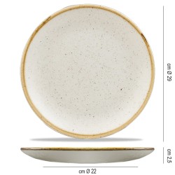 Piatto piano churchill stonecast barley white Churchill Porcellana  in Piatti colorati