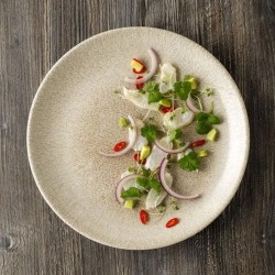 Piatto piano churchill studio prints raku agate grey Churchill Porcellana  in Linee