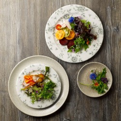 Piatto piano churchill studio prints raku agate grey Churchill Porcellana  in Linee