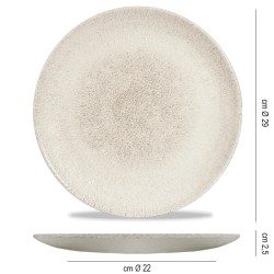 Piatto piano churchill studio prints raku agate grey Churchill Porcellana  in Linee