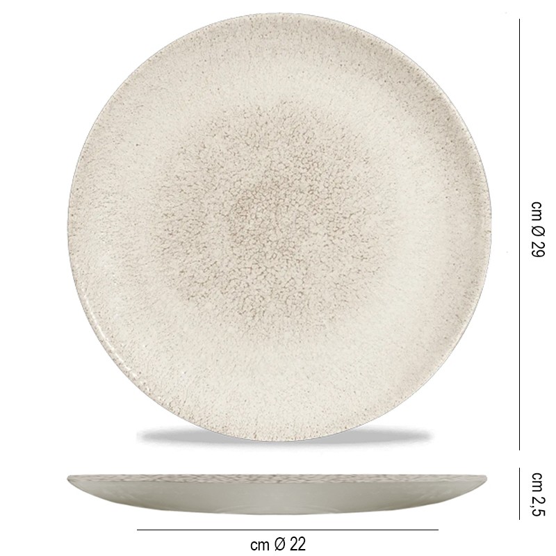 Piatto piano churchill studio prints raku agate grey Churchill Porcellana  in Linee