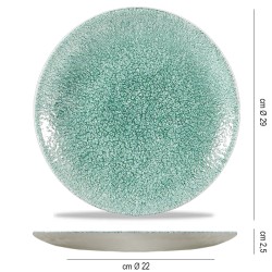 Piatto piano churchill studio prints raku jade green Churchill Porcellana  in Piatti colorati