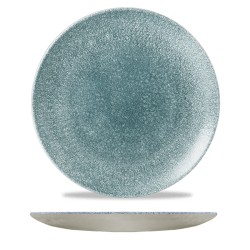 Piatto piano churchill studio prints raku topaz blue | Rausa srl