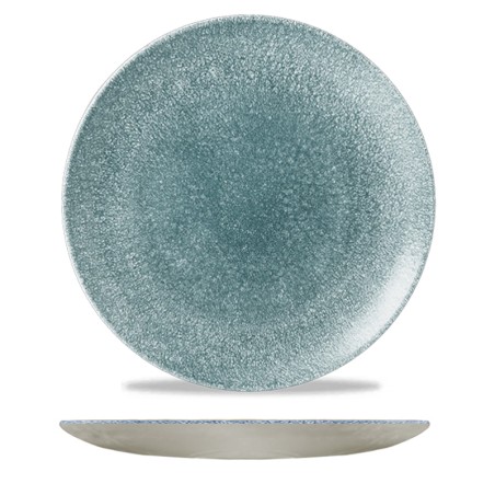 Piatto piano churchill studio prints raku topaz blue | Rausa srl