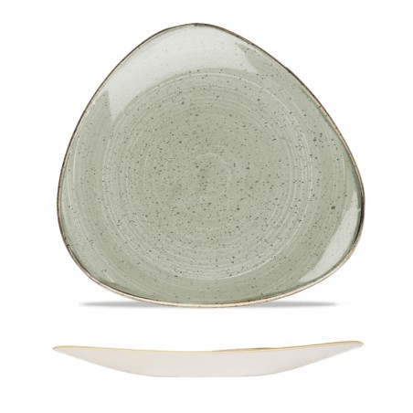 Piatto piano triangolare stonecast grigio | Piatti da ristorante | rausa