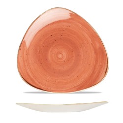 Piatto piano triangolare stonecast terracotta | Piatti da ristorante