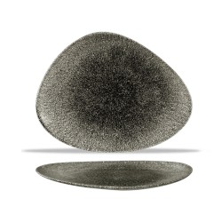 Piatto triangolare raku nero | Piatti da ristorante | Rausa srl