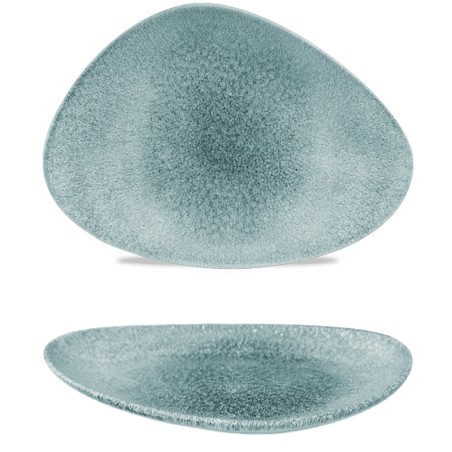 Piatto triangolare raku blu churchill | Piatti da ristorante | Rausa srl