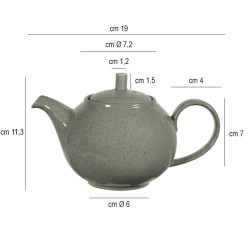 Teiera porcellana stonecast grigio Churchill Porcellana  in Porcellane