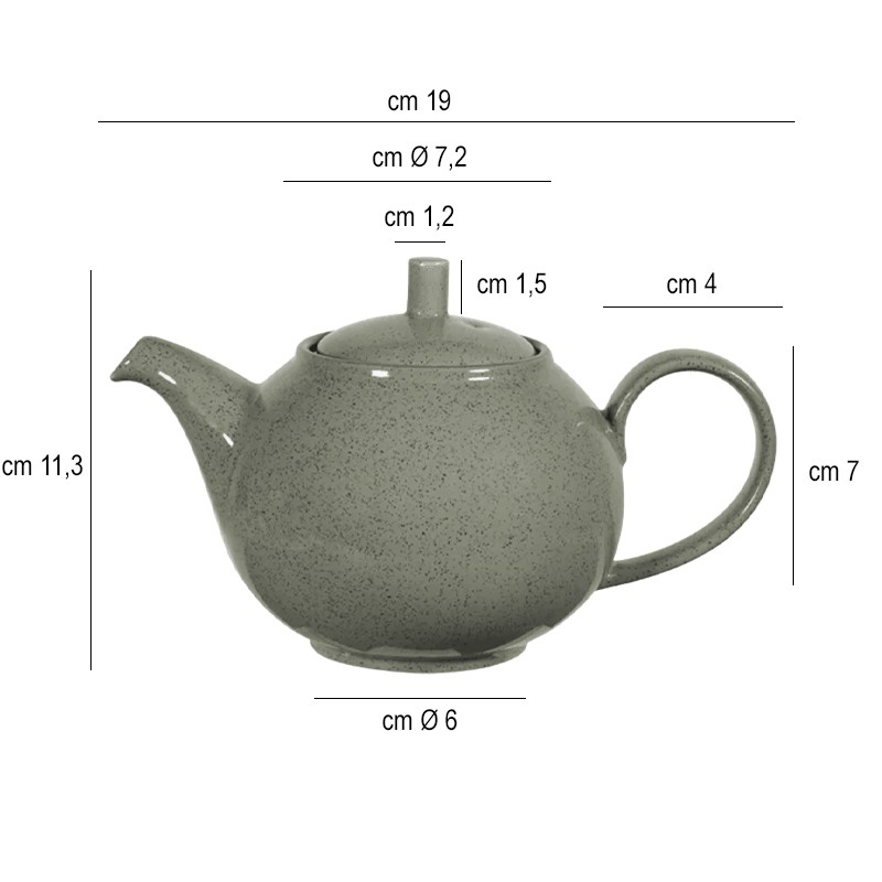 Teiera porcellana stonecast grigio Churchill Porcellana  in Porcellane