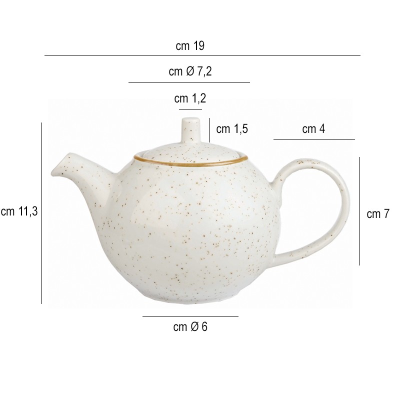 Teiera porcellana stonecast bianca Churchill Porcellana  in Porcellane