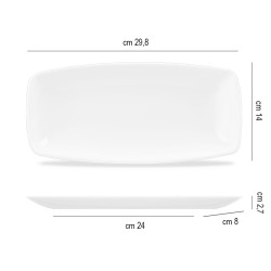 Vassoietto rettangolare xsquared Churchill Porcellana  in Linee