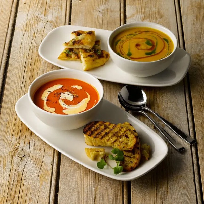 Vassoietto porcellana rettangolare chef Churchill Porcellana  in Linee