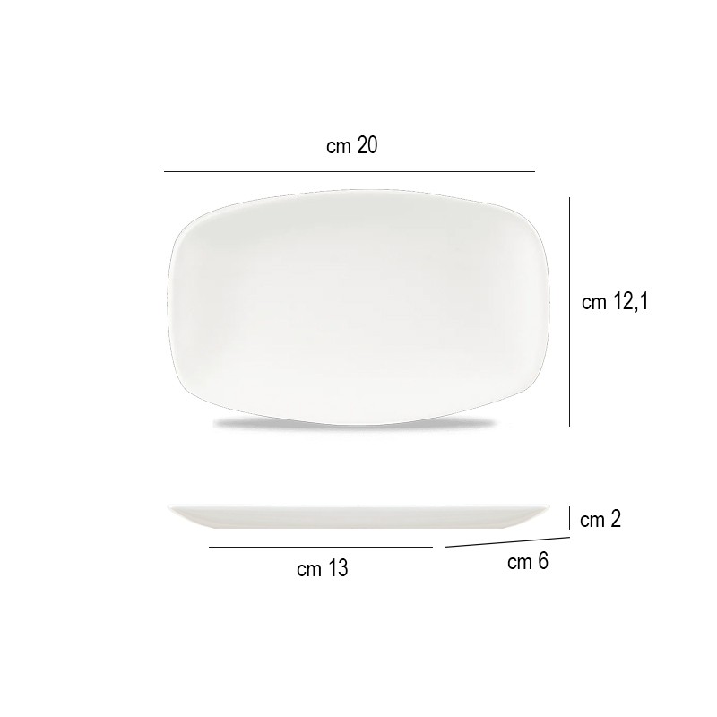 Vassoietto porcellana rettangolare chef Churchill Porcellana  in Linee