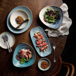 Vassoietto porcellana raku verde Churchill Porcellana  in Piatti quadrati e rettangolari